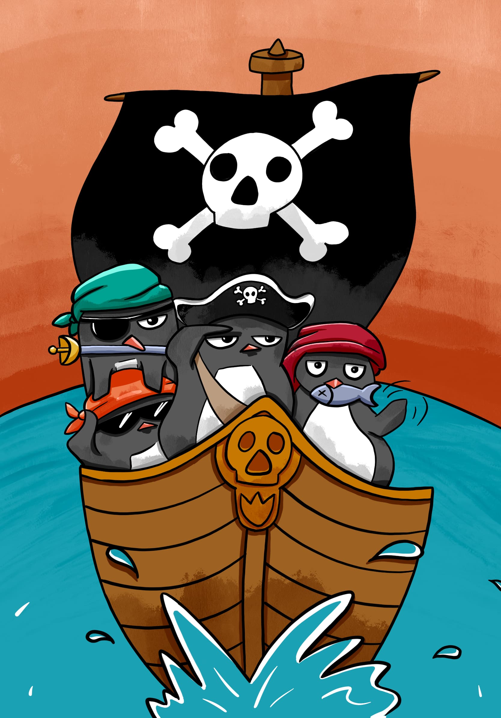 Pingouins pirates